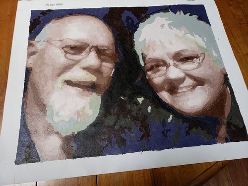 Customer photo review of Custom Paint By Numbers Kit - Upload Your Photo - Brush Set Included