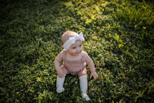 Customer photo review of Cable knit socks in white