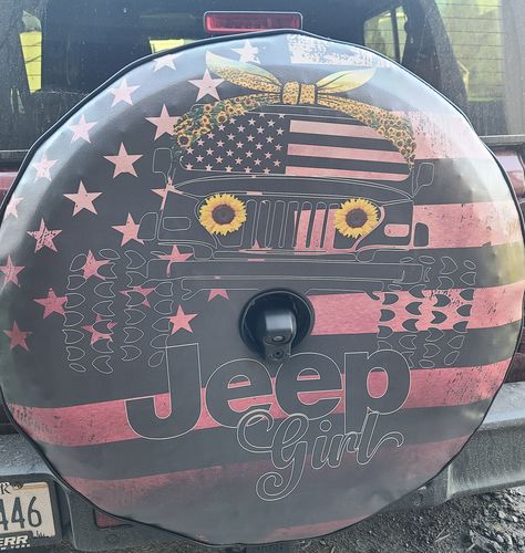Customer photo review of Custom Spare Tire Covers - Create Your Own for Jeep, RV, Camper, Trailer, & More