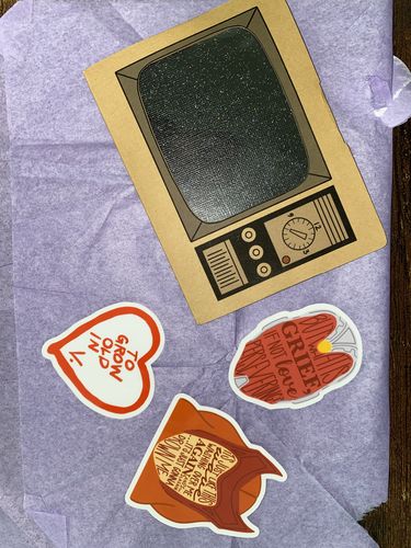 Customer photo review of An Unusual Couple Sticker Pack