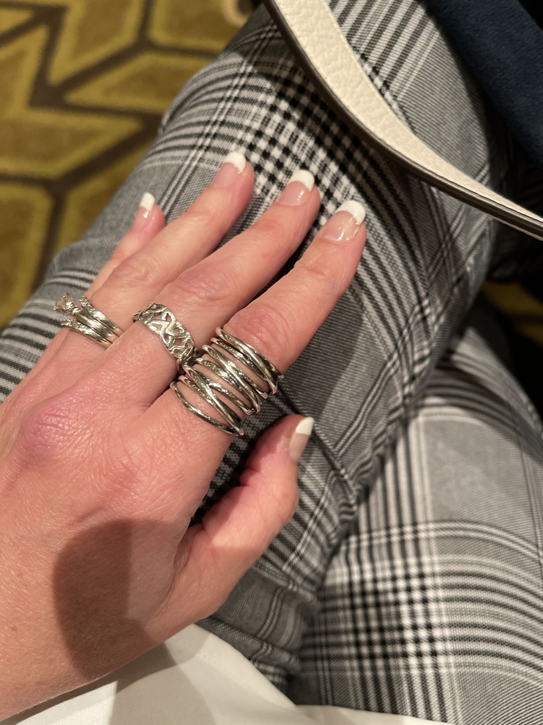 Customer photo review of Chunky Wrap Wide Band Ring Sterling Silver