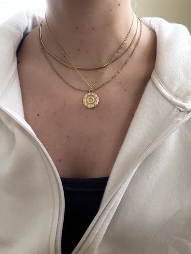 Customer photo review of goddess initial necklace