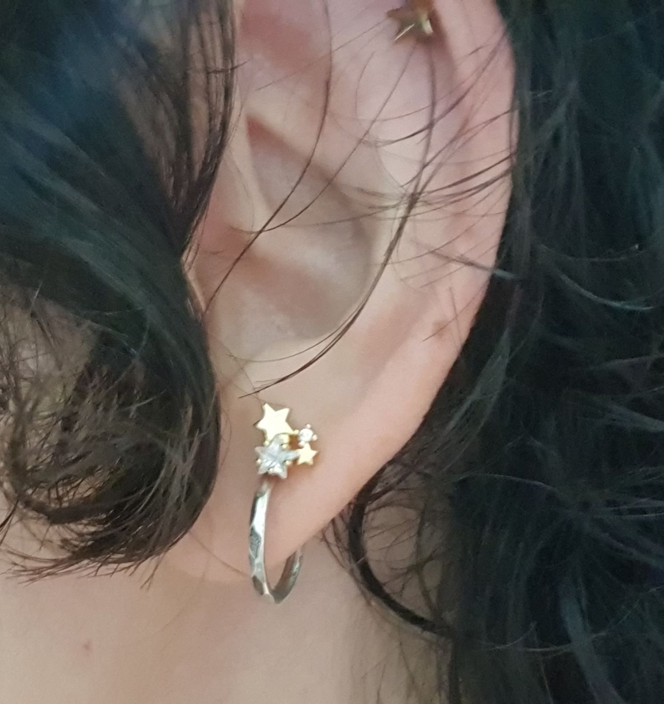 Customer photo review of Piercing Estrellas Rosca Plana