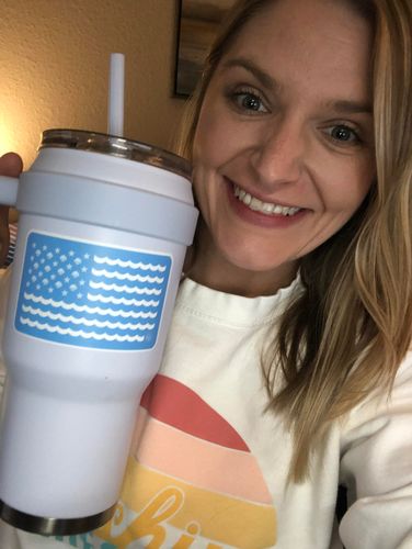 Customer photo review of Beach Flag Decal