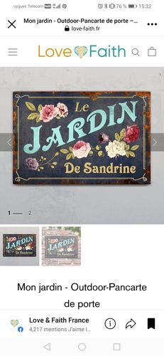 Customer photo review of Mon jardin - Outdoor-Pancarte de porte