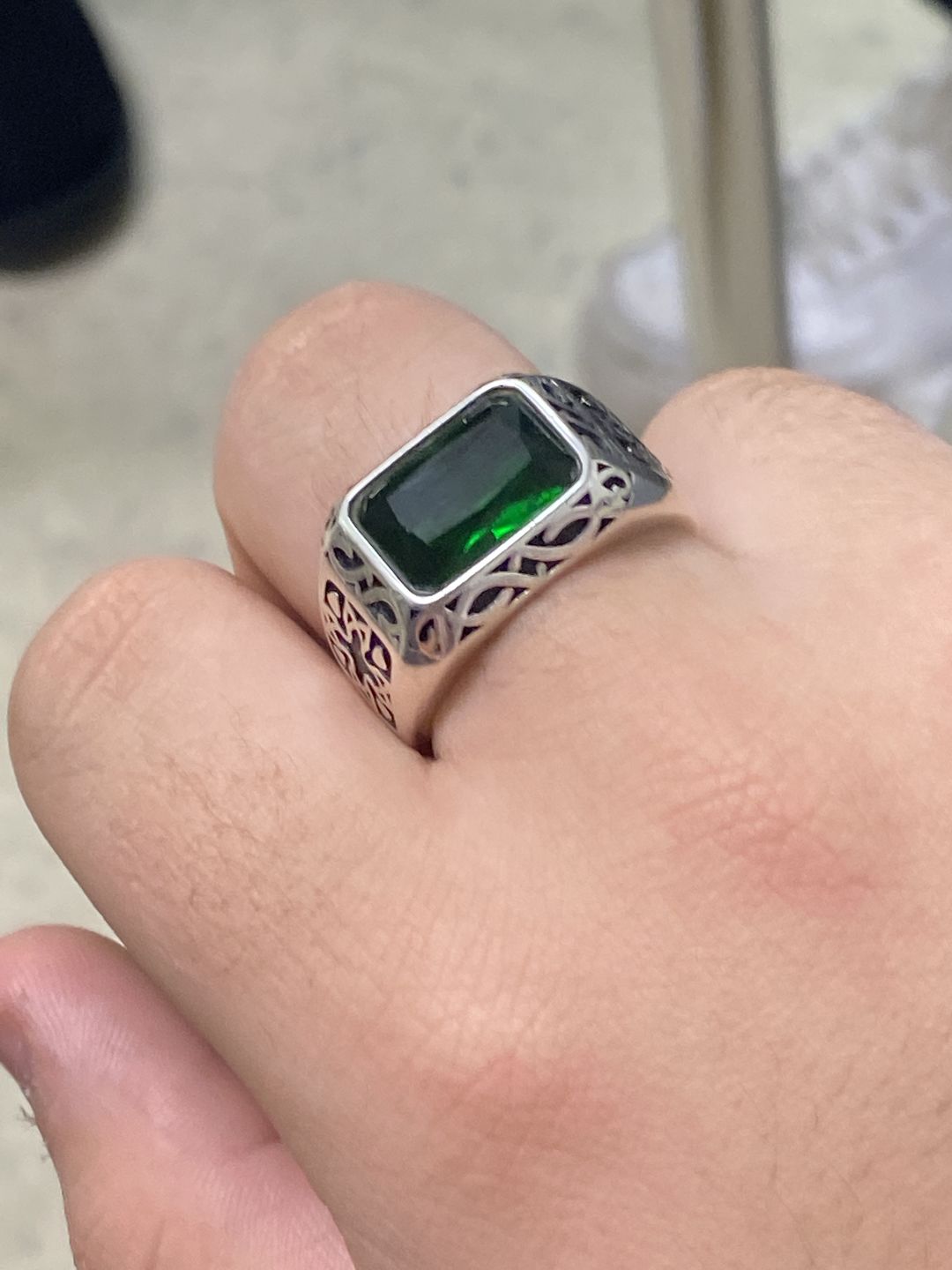 Customer photo review of GREEN GEM. - 925 SILVER
