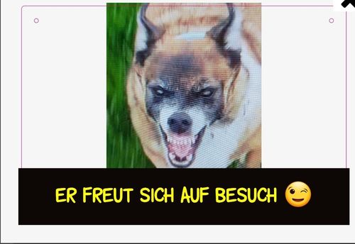 Customer photo review of Personalisierbares -Foto- Schild mit Text