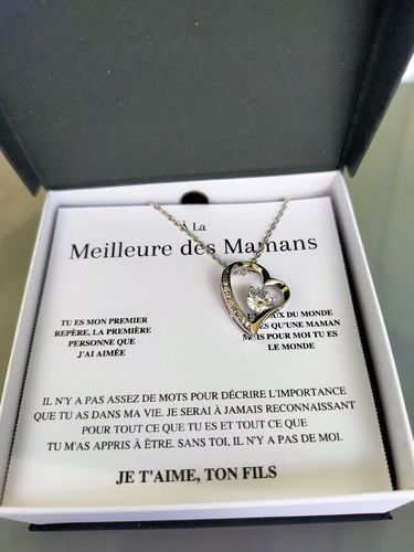 Customer photo review of Collier Amour Éternel - À la meilleure des mamans - Je t'aime, Ton fils