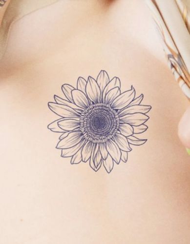 Customer photo review of Sunflower Tattoo