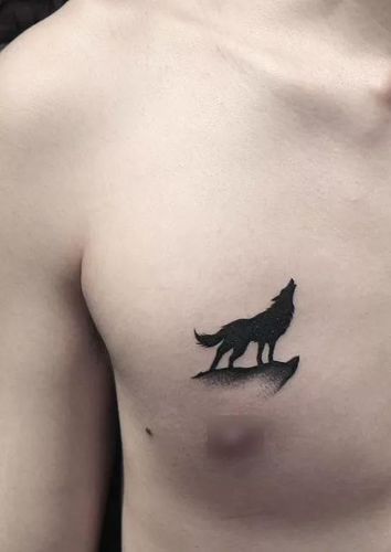 Customer photo review of Howling Wolf Tattoo
