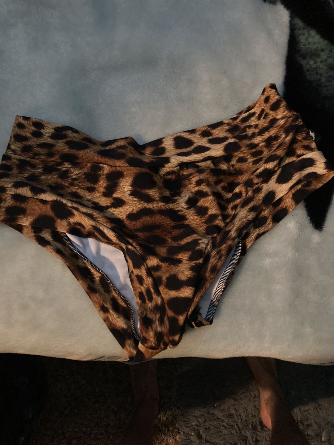 Customer photo review of Leopard Hot Pants