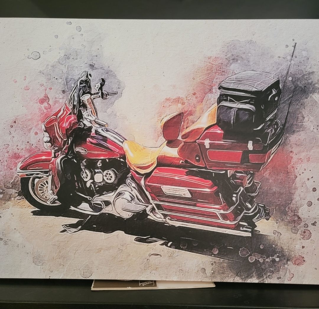 Customer photo review of Personalized Motocycle photo Painting