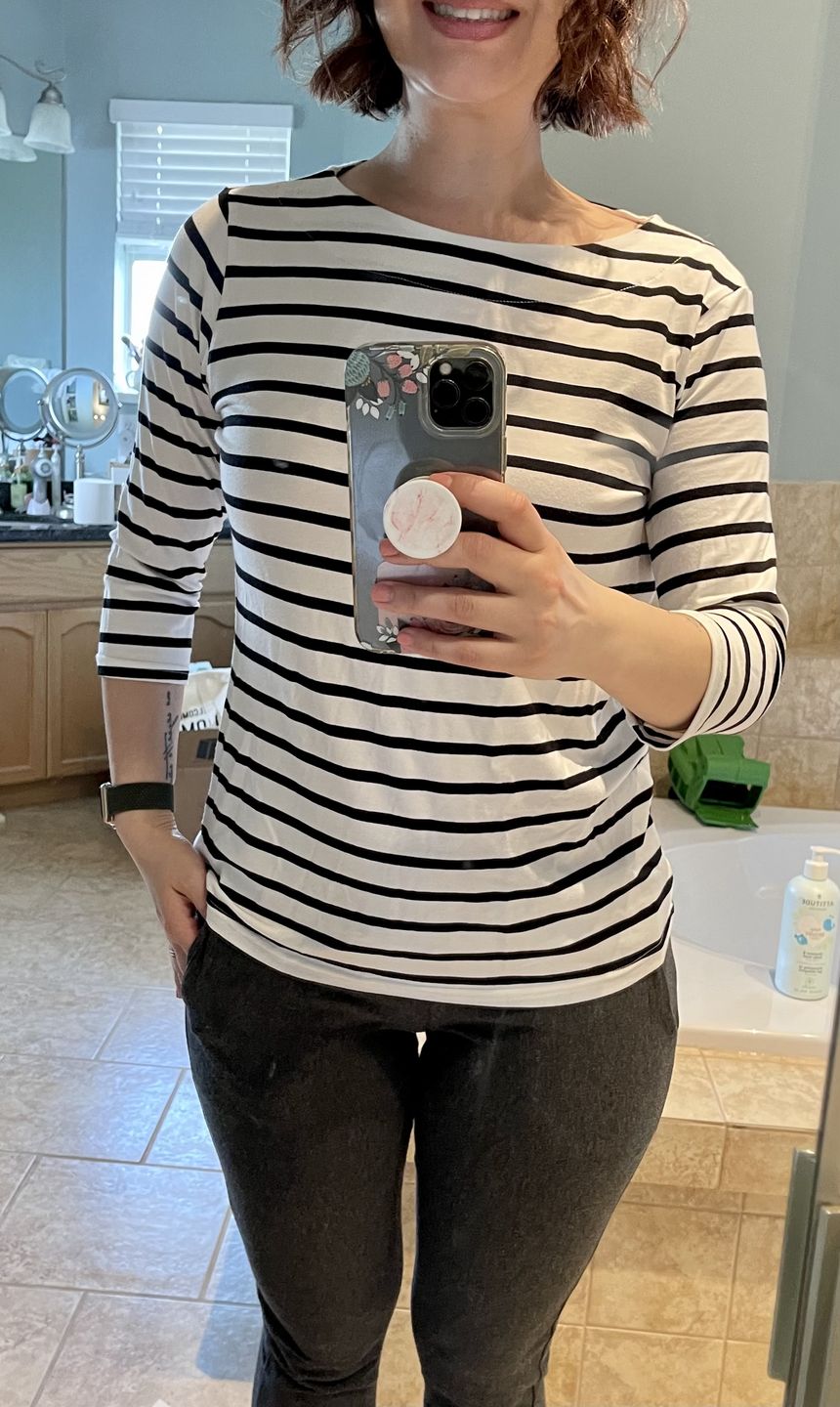 Customer photo review of *Freshly Baked* Boatneck Top