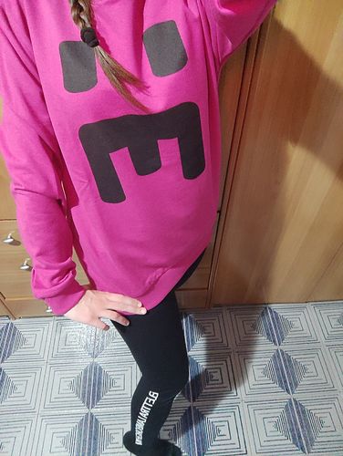 Customer photo review of Felpa Maxi logo Prugna