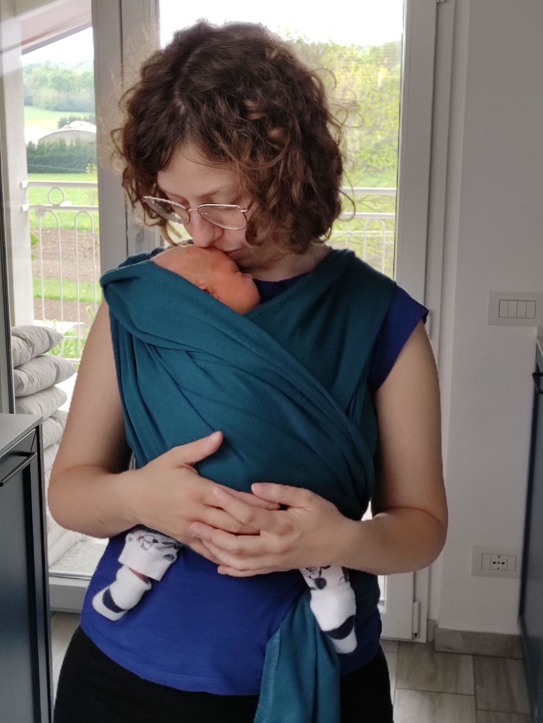 Customer photo review of Fascia elastica porta bebè