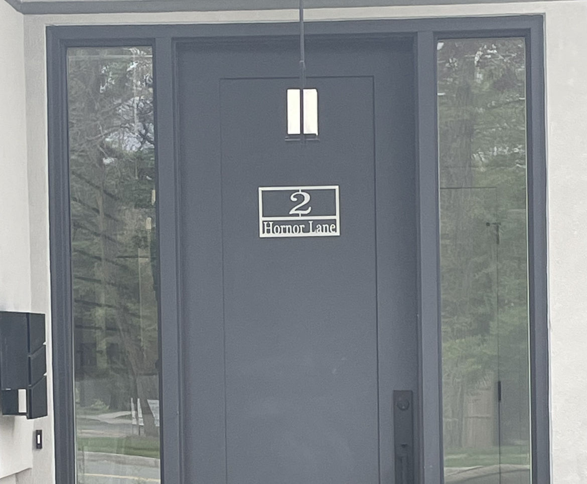 Customer photo review of Home Address Plaque - 3 Sizes