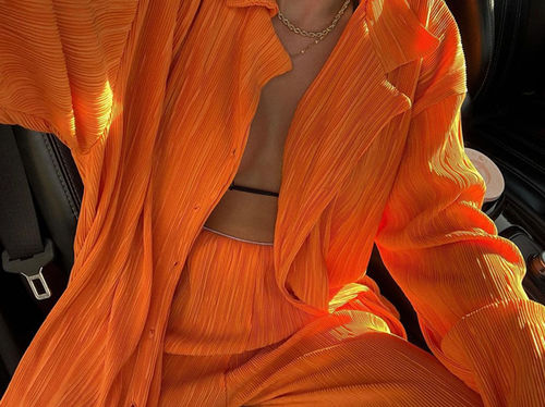 Customer photo review of Womens Elegant Pleated Two Piece Set