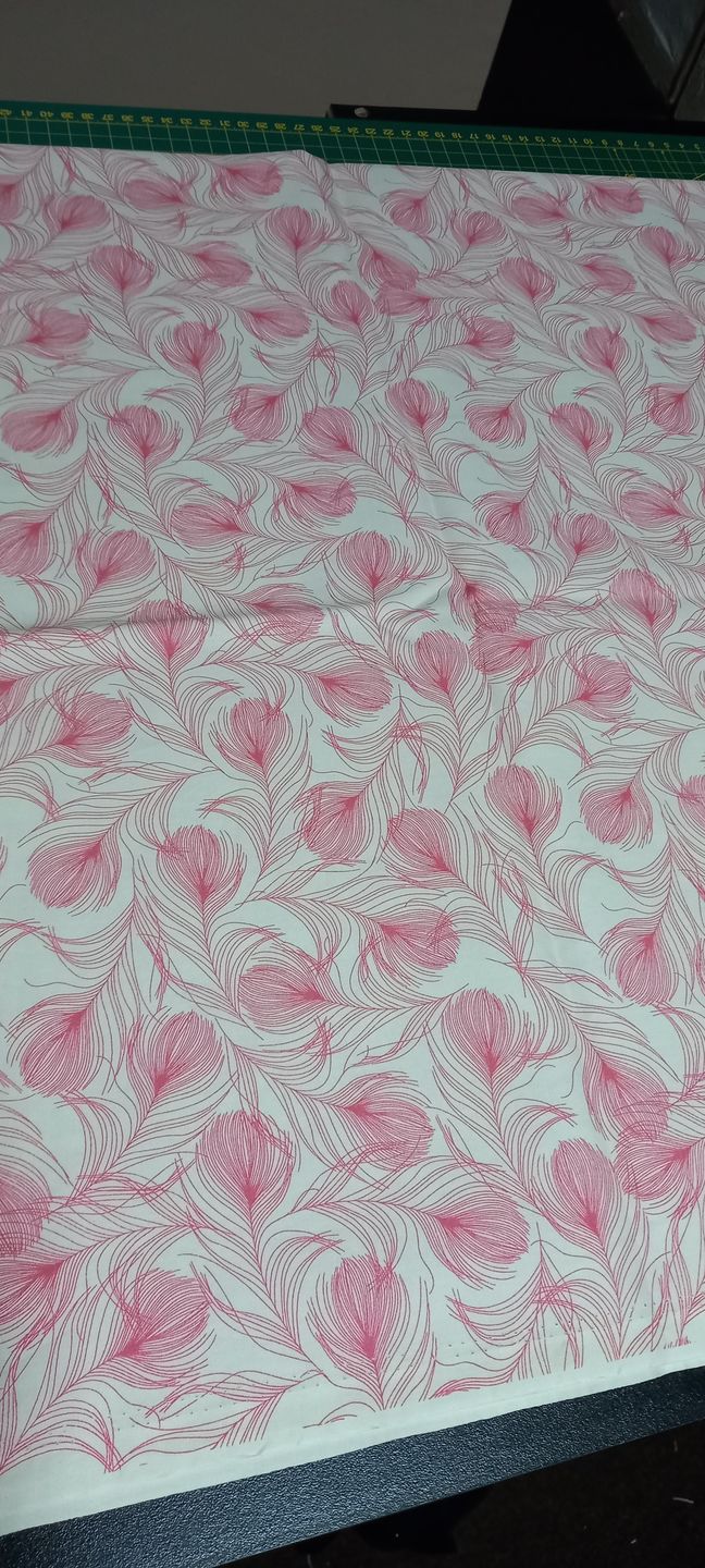 Customer photo review of Delicate Fern Rose & Hubble Cotton Poplin Fabric