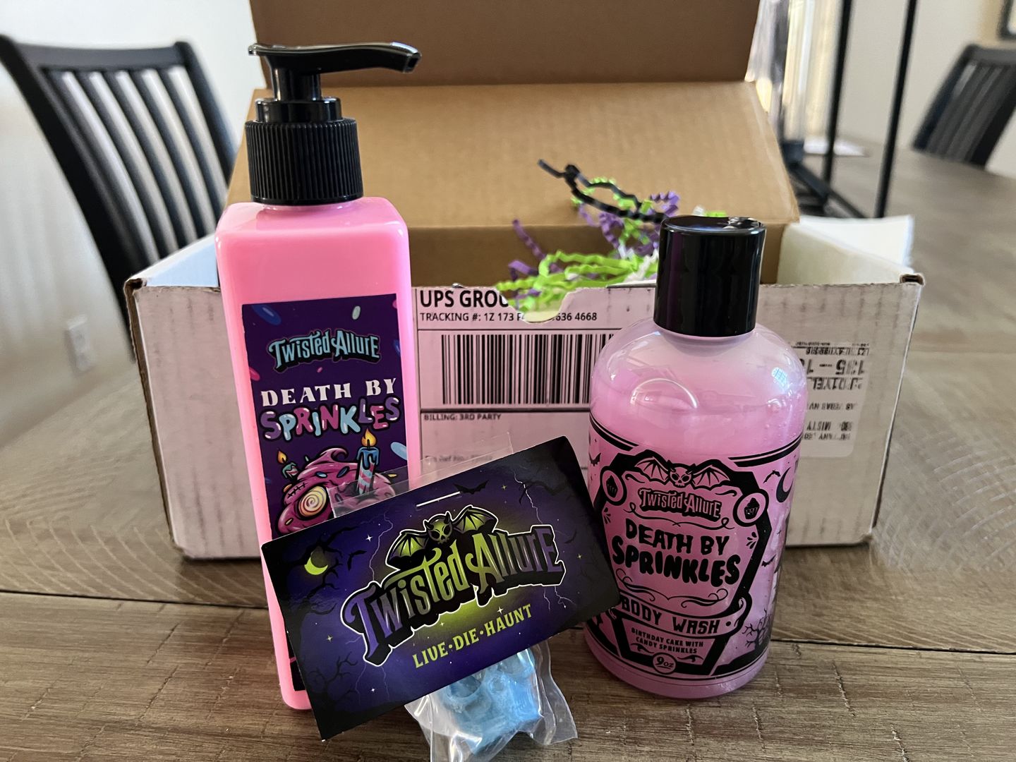 Customer photo review of Death by Sprinkles Body Lotion