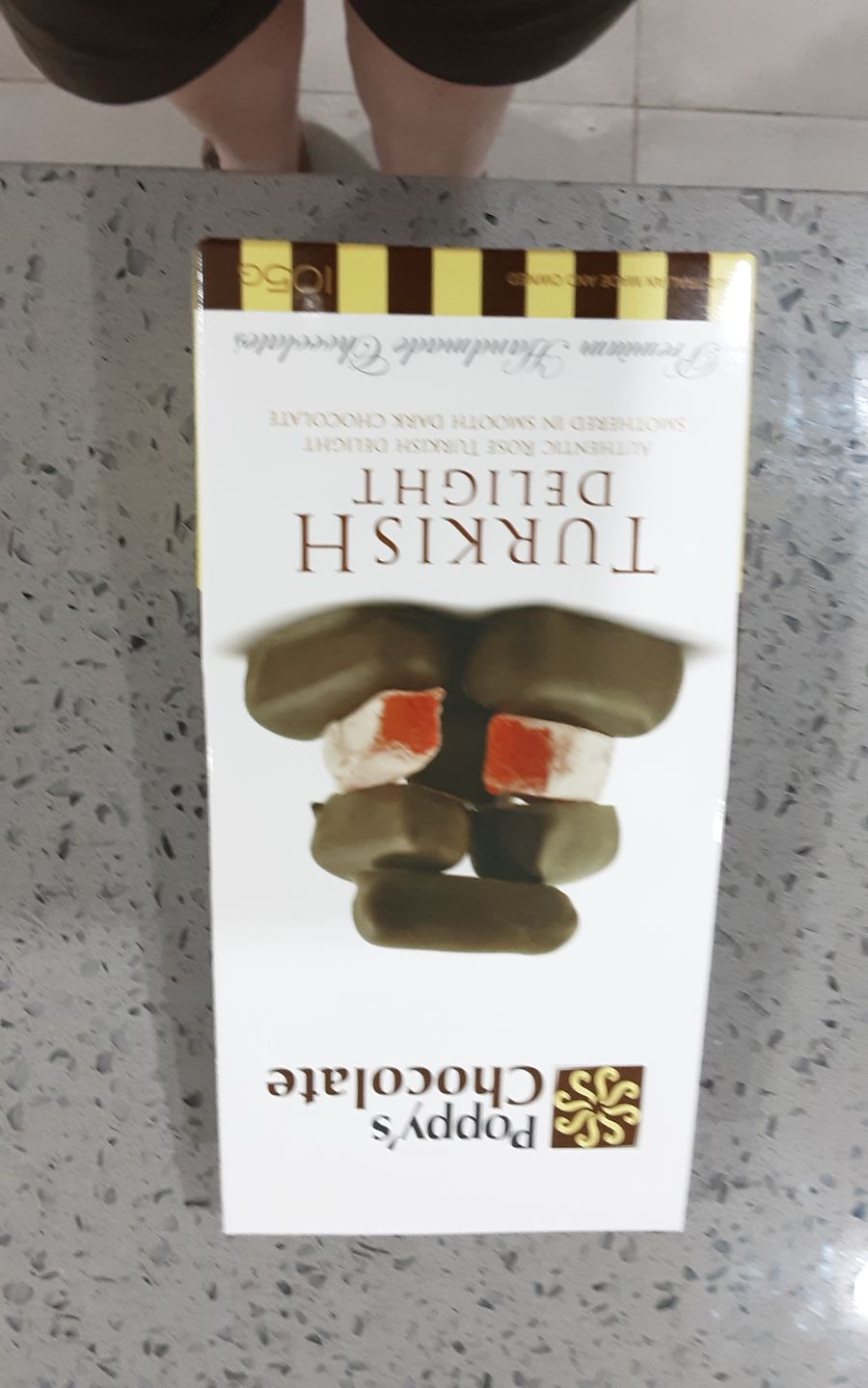Customer photo review of Chocolate Coated Turkish Delight Dark Chocolate 105g