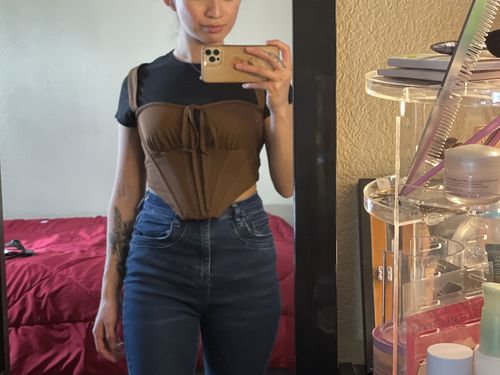 Customer photo review of Lola Corset Top (MOCHA)