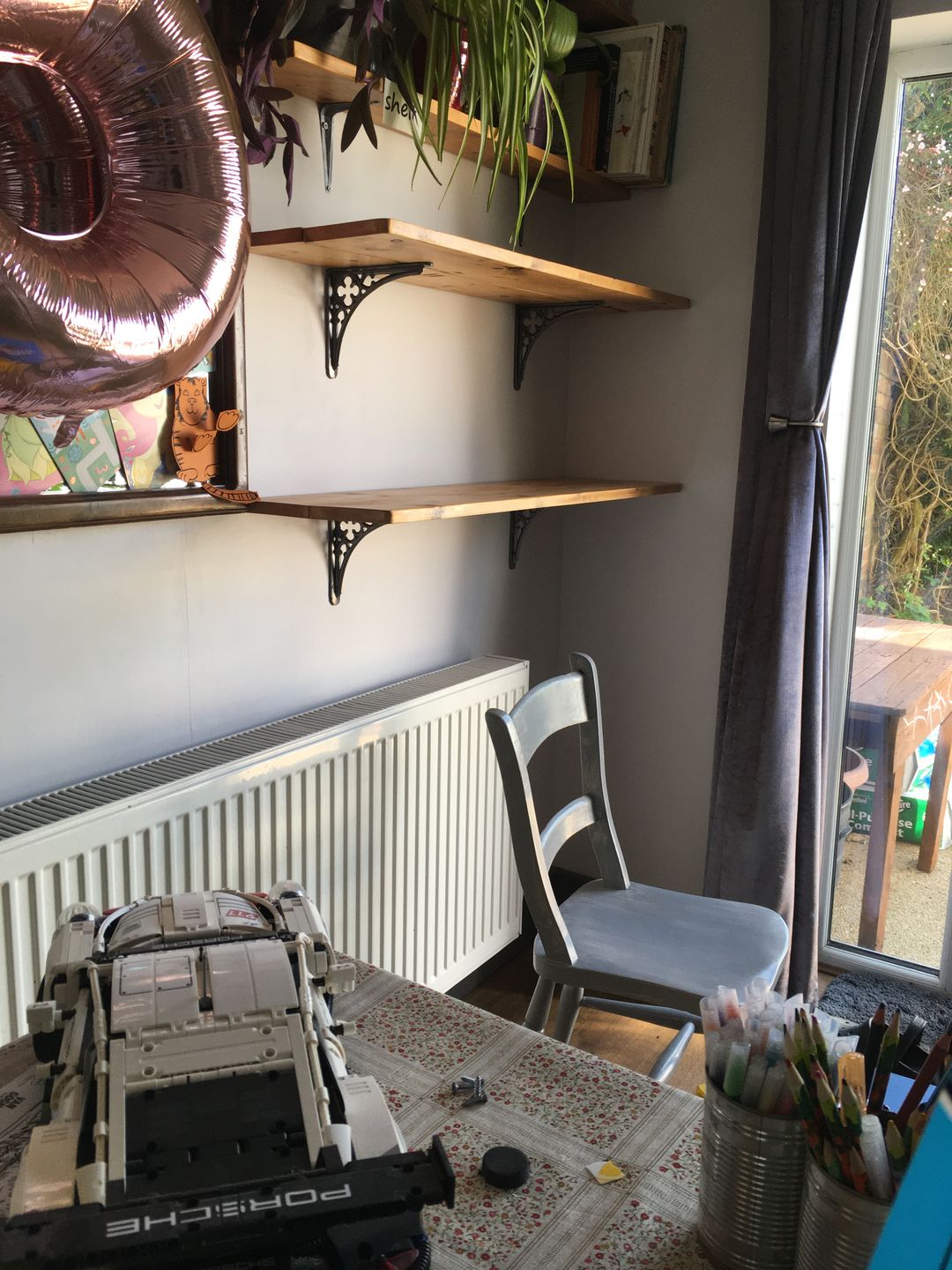 Customer photo review of 8 x 7 Inch Gothic Cast Iron Shelf Bracket