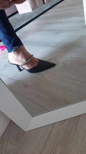 Customer photo review of Mirabel Black Backless Pumps