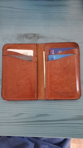 Customer photo review of No.52 | 'Buck Brown' Vertical Leather Wallet