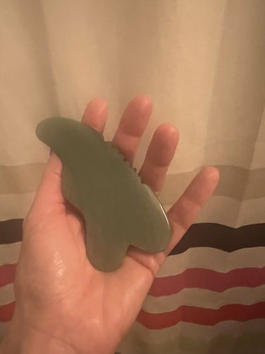 Customer photo review of Wing Jade Gua Sha Stone