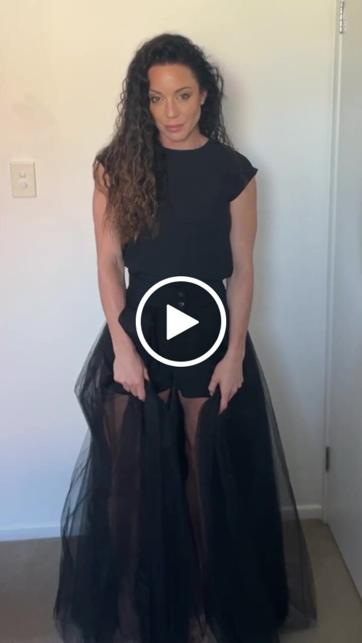 Customer video review of Woman Black Set Of 3 parts - Top, Short Pants and Tulle Skirt