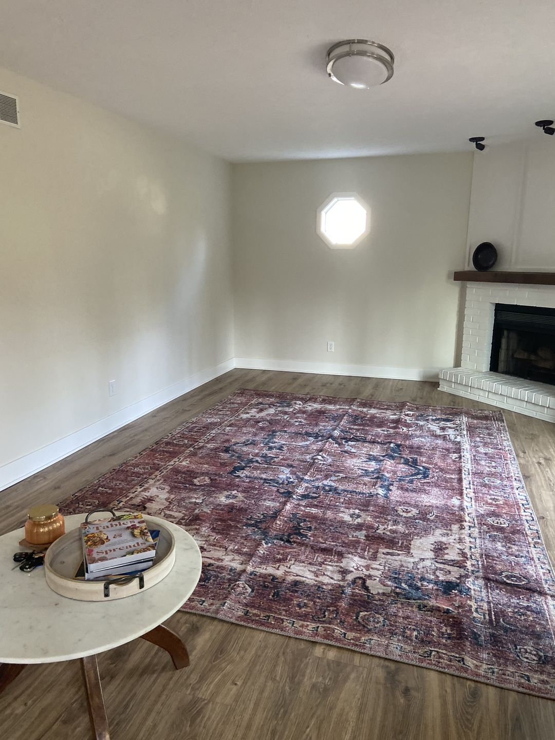 Customer photo review of Distressed Vintage Cezanne Terracotta Area Rug