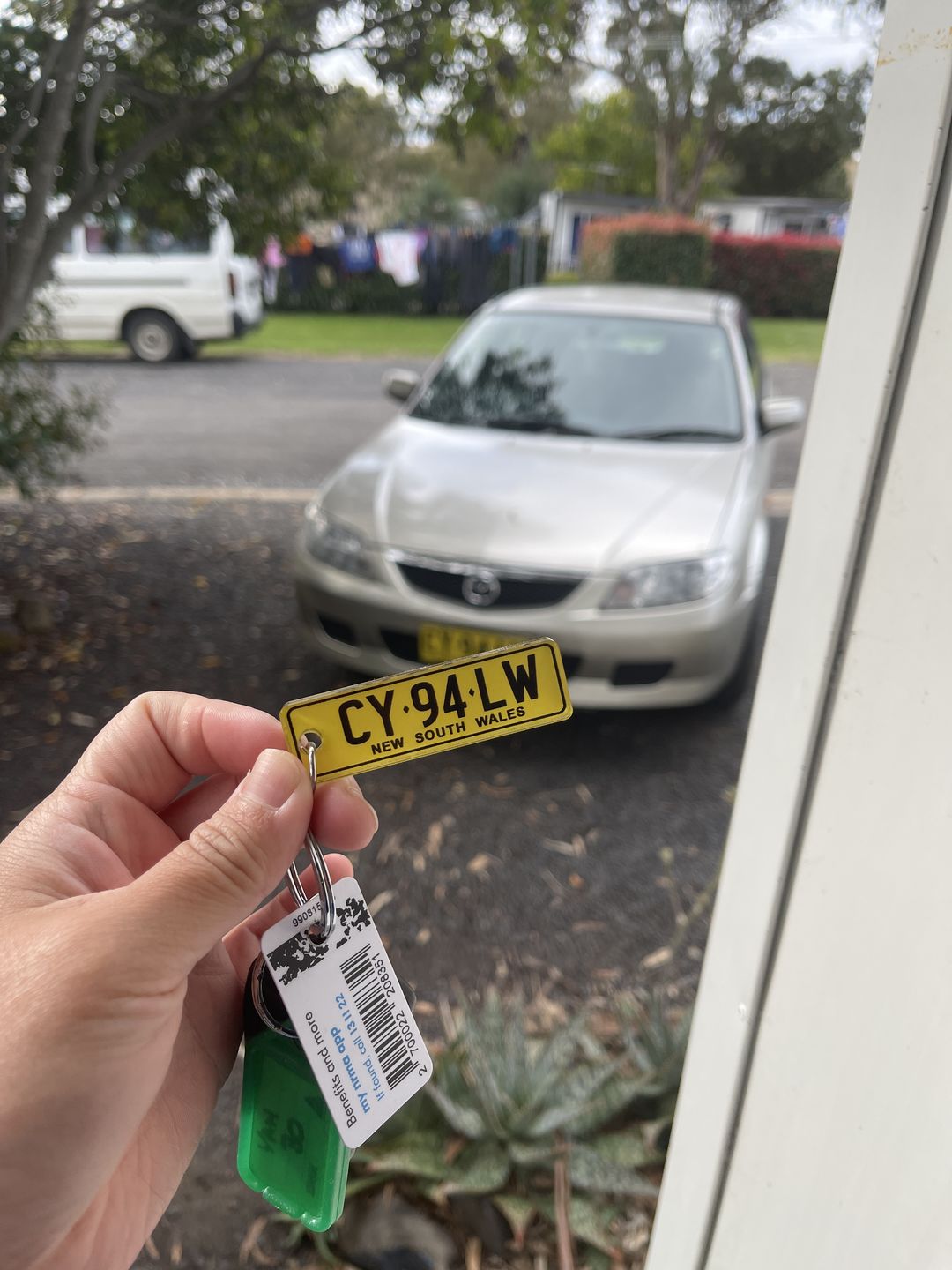 Customer photo review of NSW Premium Licence Plate Custom Keychain