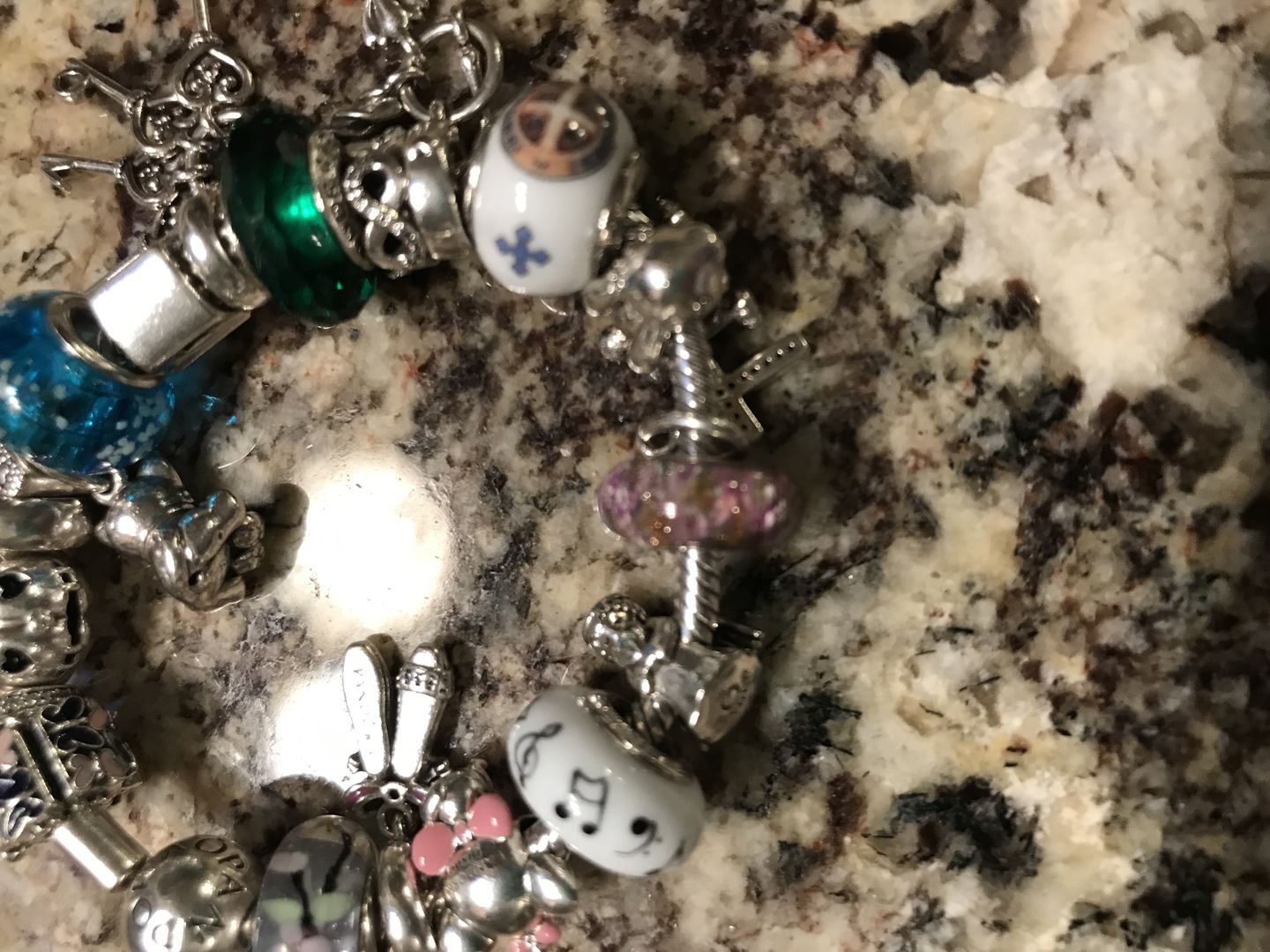 Customer photo review of Glass Cremation Bead - Pandora Compatible
