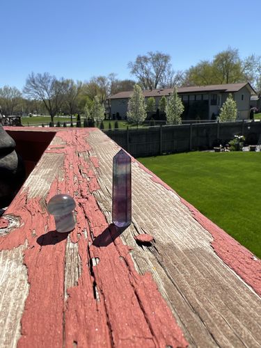 Customer photo review of Fluorite Mushroom & Point Duo