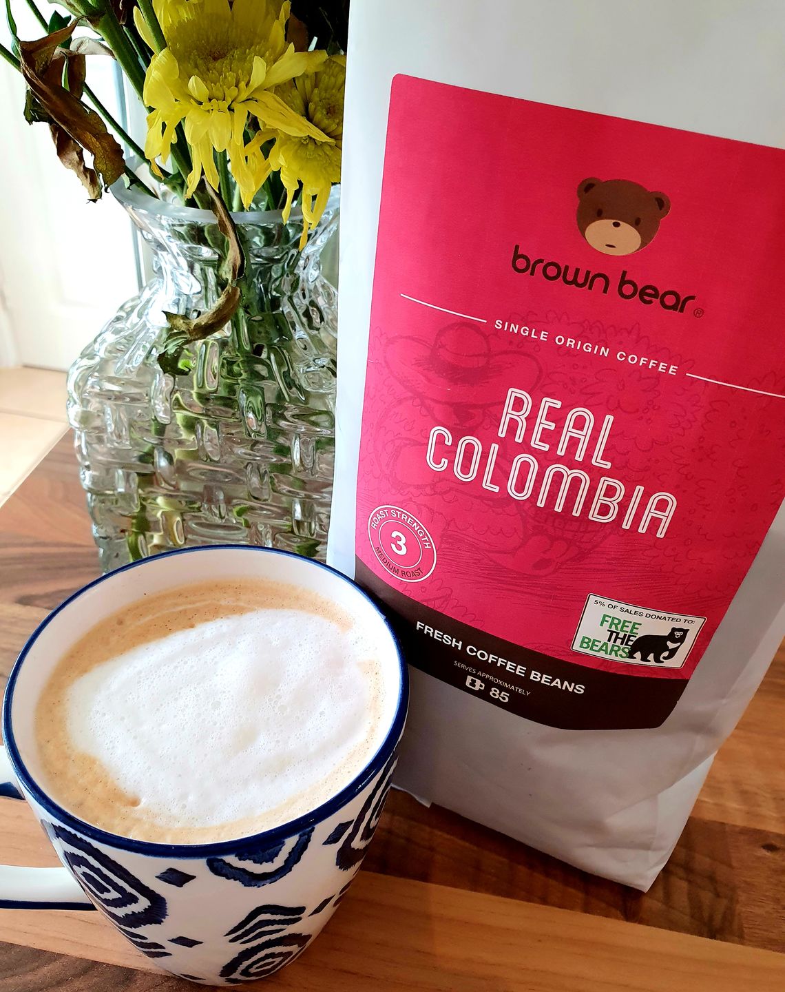 Customer photo review of Brown Bear Real Colombia Coffee, Strength 3, Medium Roast