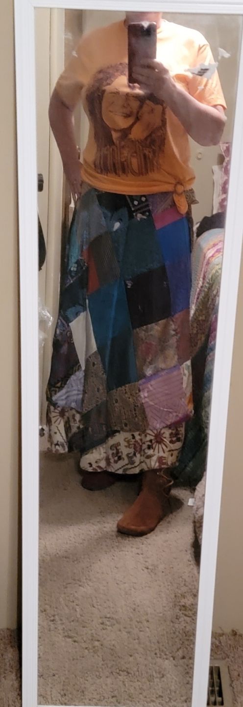 Customer photo review of Perfectly Patchwork Wrap Skirt