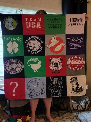 Customer photo review of Classic T-Shirt Blanket