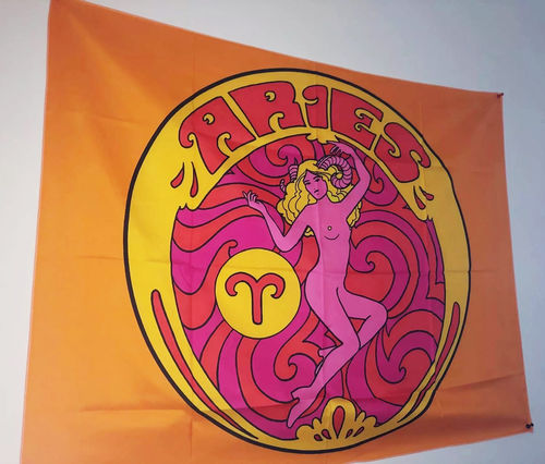 Customer photo review of Zodiac Sign Wall Tapestry