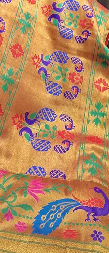 Customer photo review of Rice White Woven Paithani Saree