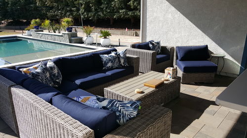 Customer photo review of Malmo 6 Piece Outdoor Patio Sectional Sofa Set In Gray