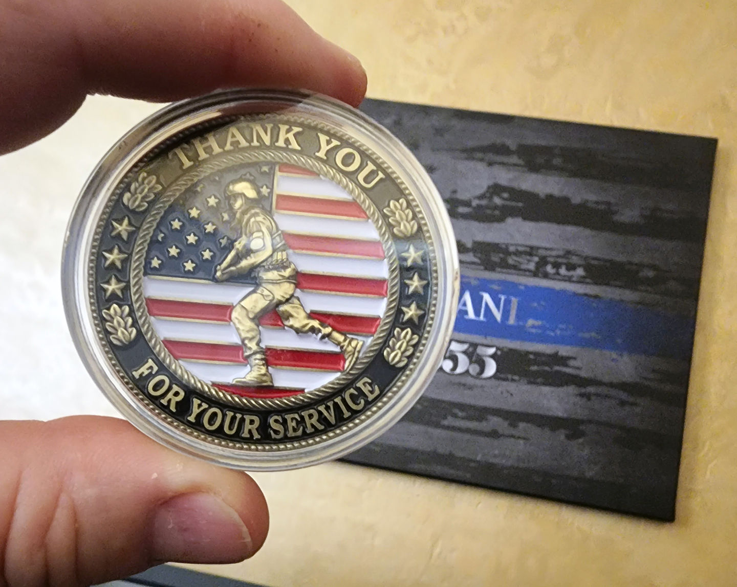 Customer photo review of Thank You For Our Freedom Coin Bundle (5pcs)