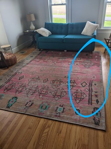 Customer photo review of Vintage Chaima Tribal Rose Rug