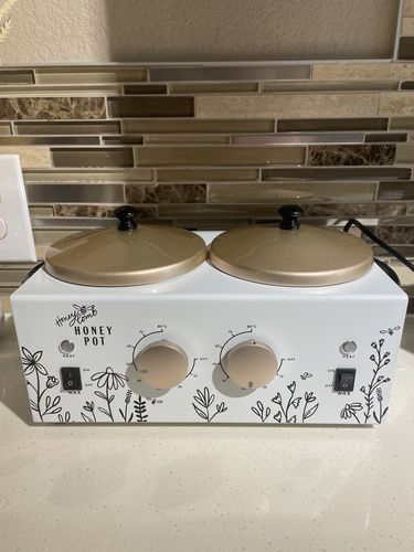Customer photo review of Double Wax Warmer Honey Pot