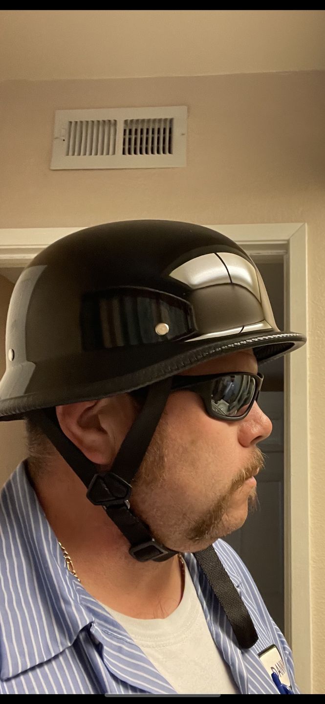 Customer photo review of Lightweight Mayan Germanator ECE/AS/NZ Helmet - Gloss Black