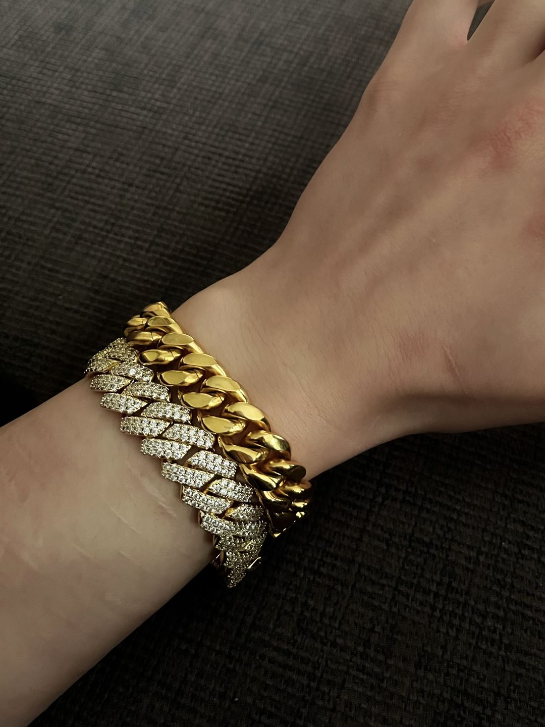 Customer photo review of CLEAN CUBANA. - 12MM 18K GOLD