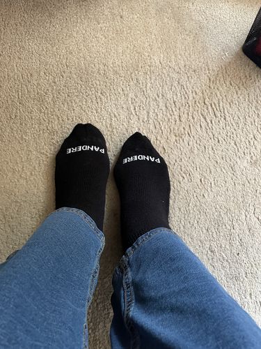 Customer photo review of PANDERE Ankle Socks with Relaxed Fit Tops - Bundle of 3 pair