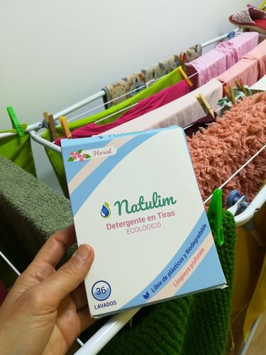 Customer photo review of Eco-Tiras de Detergente 40 lavados Natulim