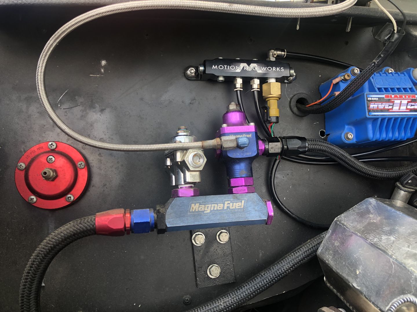 Customer photo review of Motion Raceworks Vacuum Boost Reference Billet Aluminum Distribution Block 18-10020