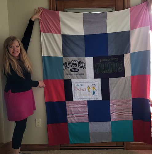 Customer photo review of Classic T-Shirt Blanket