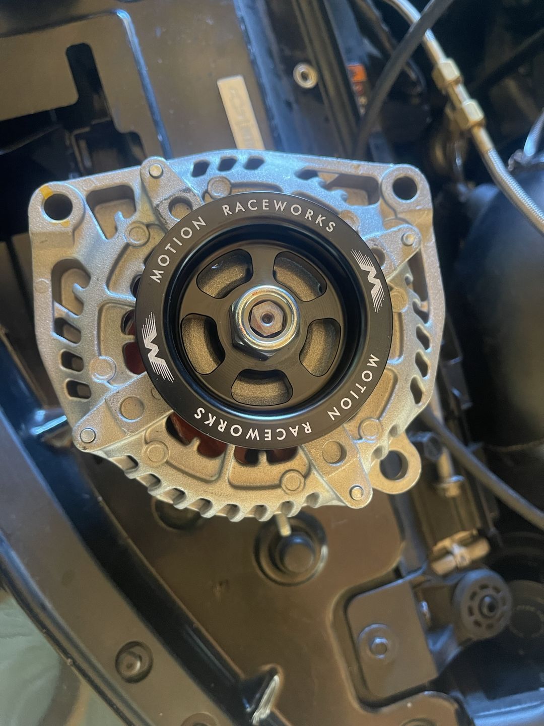 Customer photo review of LS 3" OD Billet Overdrive Alternator Pulley 6 Rib 10-10042